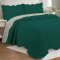 Kit Cobre Leito Percal 300 Fios Toque de Pluma Dupla Face Bold Bicolor Queen 03 Peças - Petróleo