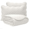 Kit Cobre Leito Percal 300 Fios Toque de Pluma Dupla Face Bold Casal 03 Peças - Branco