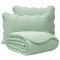 Kit Cobre Leito Percal 300 Fios Toque de Pluma Dupla Face Bold Casal 03 Peças - Tiffany
