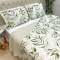 Kit Cobre Leito Percal 300 Fios Toque de Pluma Dupla Face Bold Print Casal 03 Peças - Folha Verde