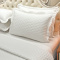 Kit Cobre Leito Percal 300 Fios Toque de Pluma Dupla Face Bold Queen 03 Peças - Branco