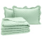 Kit Cobre Leito Percal 300 Fios Toque de Pluma Dupla Face Bold Queen 03 Peças - Tiffany