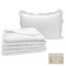Kit Cobre Leito Percal 300 Fios Toque de Pluma Dupla Face Bold Solteiro 02 Peças - Branco