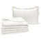 Kit Cobre Leito Percal 300 Fios Toque de Pluma Dupla Face Bold Solteiro 02 Peças - Branco
