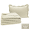 Kit Cobre Leito Percal 300 Fios Toque de Pluma Dupla Face Bold Solteiro 02 Peças - Palha