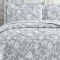 Kit Cobre Leito Premium Jacquard Super Soft Eternity Dupla Face Queen 3 Peças - Cinza