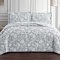 Kit Cobre Leito Premium Jacquard Super Soft Eternity Dupla Face Queen 3 Peças - Cinza