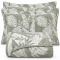 Kit Cobre Leito Queen Jacquard Premium Dupla Face Super Soft Eternity 03 Peças - Folhagem Oliva