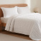 Kit Cobre Leito Queen Matelassê Costurado C/ Efeito Creponado Linen 03 Peças - Branco