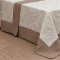 Kit Cobre Leito Queen Matelassê em Relevo C/ Barrado Canelado Egeu 03 Peças - Chocolate