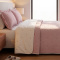 Kit Cobre Leito Queen Percal 300 Fios Bicolor Dupla Face Premium Clássico 03 Peças - Malva