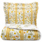 Kit Cobre Leito Queen Percal 300 Fios Dupla Face Confort Print 03 Peças - Margarida Amarela
