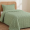 Kit Cobre Leito Solteiro Matelassê Costurado C/ Efeito Creponado Linen 02 Peças - Bambu