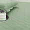 Kit Colcha Casal Efeito Anarrugado C/ Matelassê em Relevo Chanel 03 Peças - Pistache