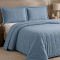 Kit Colcha Casal Percal 300 Fios Matelassê Bordado Max 3 Peças - Jeans