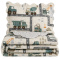 Kit Colcha Infantil Solteiro Dupla Face Estampada com Porta-Travesseiro - Pista Kids