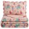 Kit Colcha Infantil Solteiro Dupla Face Estampada com Porta-Travesseiro - Princesa Rosê
