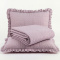 Colcha King Percal 300 Fios C/ Babado Bellini 03 Peças - Malva