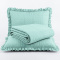 Colcha Queen Percal 300 Fios C/ Babado Bellini 03 Peças - Menta