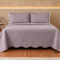 Kit Colcha Queen Efeito Anarrugado C/ Matelassê em Relevo Chanel 03 Peças - Lavanda