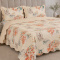 Kit Colcha Queen Percal 150 Fios Dupla Face Capricho 03 Peças - Flor Laranja