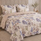 Kit Colcha Queen Percal 150 Fios Dupla Face Capricho 03 Peças - Floral Orquídea