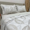 Kit Colcha Tropical Percal 300 Fios Estampada Dupla Face Casal Padrão 3 Peças - Folhagem