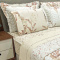 Kit Confort Print Percal 300 Fios Cobre Leito + Jogo de Cama King Dupla Face 07 Peças - Flores Damasco