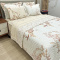Kit Confort Print Percal 300 Fios Cobre Leito + Jogo de Cama King Dupla Face 07 Peças - Flores Damasco