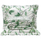 Kit King Percal 300 Fios Dupla Face Cobre Leito + Jogo de Cama Folhagens 07 Peças - Folhas Verdes