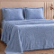 Kit Manta Queen 240 Gramas 2,40m x 2,40m Fleece Alto Relevo Nature 03 Peças - Azul Egípcio