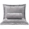 Kit Manta Queen 240 Gramas 2,40m x 2,40m Fleece Alto Relevo Nature 03 Peças - Cinza