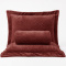 Kit Manta Queen 240 Gramas 2,40m x 2,40m Fleece Alto Relevo Nature 03 Peças - Terracota