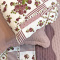Kit Queen Cobre Leito + Jogo de Cama Percal 300 Fios Primavera 07 Peças - Patchwork Malva