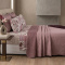 Kit Queen Cobre Leito + Jogo de Cama Percal 300 Fios Primavera 07 Peças - Patchwork Malva
