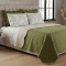 Kit Queen Cobre Leito + Jogo de Cama Percal 300 Fios Primavera 07 Peças - Trigo Verde