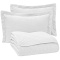 Kit Queen Cobre Leito + Manta Percal 200 Fios Duetto 04 Peças - Branco C/ Bege