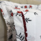 Kit Queen Percal 300 Fios Cobre Leito + Jogo de Cama Dupla Face Confort Print 07 Peças - Rosinhas Vermelho