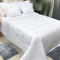 Kit Realeza King Matelado e Bordado 05 Peças - Branco