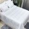 Kit Realeza King Matelado e Bordado 05 Peças - Branco