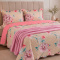 Kit Super King Colcha Matelada + Manta 200 Gramas Outono 04 Peças - Floral Primavera