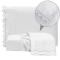 Lençol C/ Elástico + 02 Fronhas Percal 300 Fios Bordado Inglês Lauren 03 Peças King - Branco