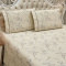Lençol C/ Elástico + 02 Fronhas Percal 300 Fios Confort Print Casal Padrão 03 Peças - Creme