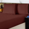 Lençol Queen C/ Elástico + 02 Fronhas Percal 300 Fios Confort Liso 03 Peças - Terracota