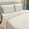 Manta 220 Gramas Queen 2,20m x 2,40m Jacquard C/ Sherpa em Alto Relevo Velvet - Bege