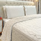 Manta 220 Gramas Queen 2,20m x 2,40m Jacquard C/ Sherpa em Alto Relevo Velvet - Bege