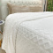 Manta 220 Gramas Queen 2,20m x 2,40m Jacquard C/ Sherpa em Alto Relevo Velvet - Branco