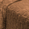 Manta 220 Gramas Queen 2,20m x 2,40m Jacquard C/ Sherpa em Alto Relevo Velvet - Coração Castanho