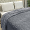 Manta 220 Gramas Queen 2,20m x 2,40m Jacquard C/ Sherpa em Alto Relevo Velvet - Coração Cinza