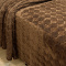 Manta 220 Gramas Queen 2,20m x 2,40m Jacquard C/ Sherpa em Alto Relevo Velvet - Losango Castanho